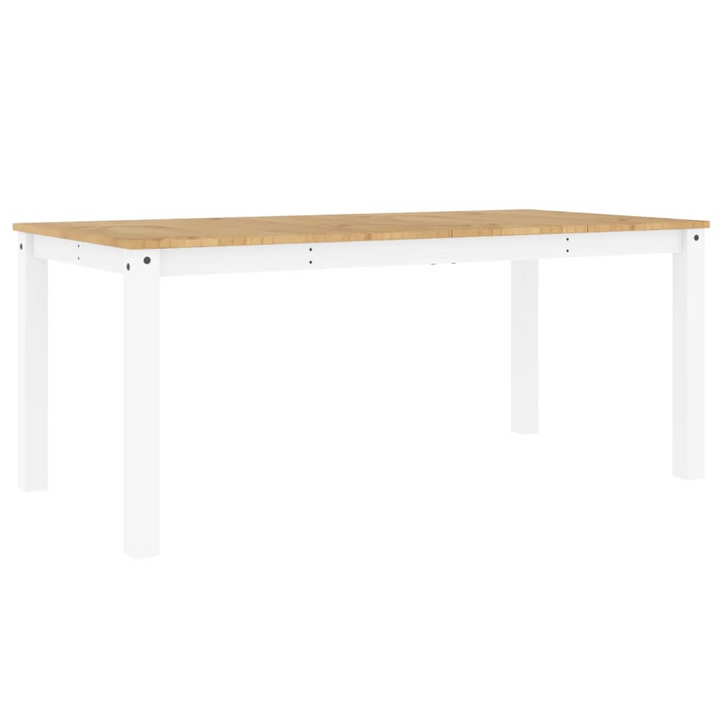 PANAMA Dining Table in White - 180x90x75 cm, Solid Pine Wood with Rustic Charm - Premium  from Home Treasures - Just £241.99! Shop now at Home Treasures