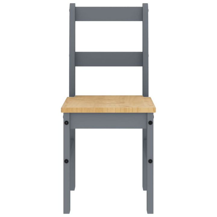 PANAMA Dining Chairs 2 pcs in Grey - 40x46x90 cm Solid Pine Wood, Elegant & Timeless Design - Premium  from Home Treasures - Just £113.99! Shop now at Home Treasures