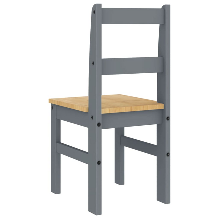 PANAMA Dining Chairs 2 pcs in Grey - 40x46x90 cm Solid Pine Wood, Elegant & Timeless Design - Premium  from Home Treasures - Just £113.99! Shop now at Home Treasures