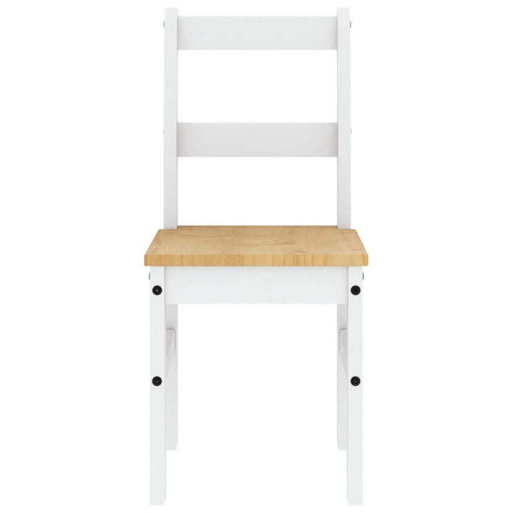 PANAMA Set of 2 Solid Pine Wood Dining Chairs in White - 40x46x90 cm | Elegant & Durable Seating - Premium  from Home Treasures - Just £113.99! Shop now at Home Treasures