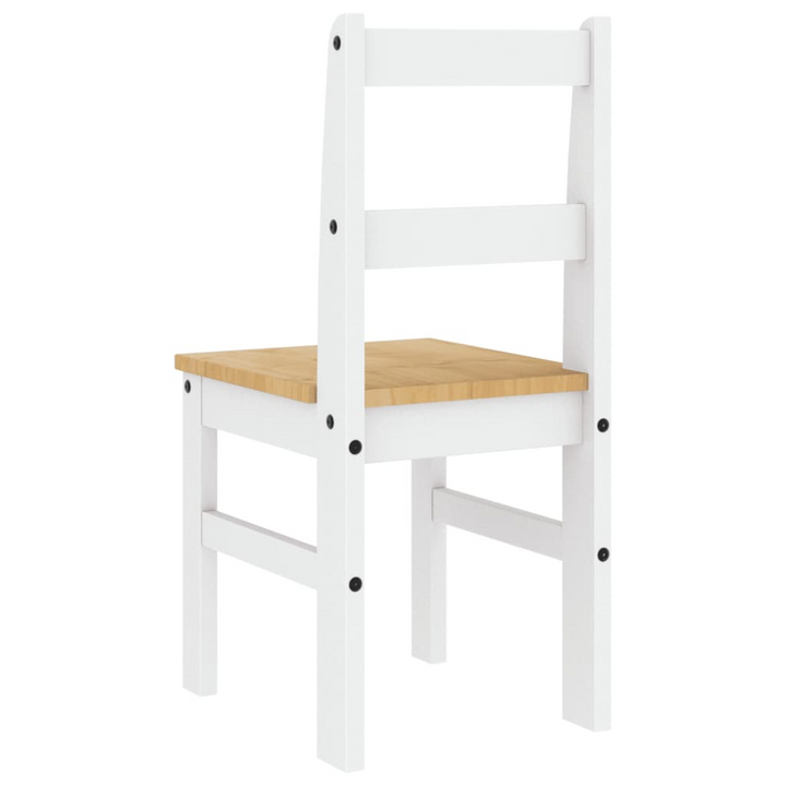 PANAMA Set of 2 Solid Pine Wood Dining Chairs in White - 40x46x90 cm | Elegant & Durable Seating - Premium  from Home Treasures - Just £113.99! Shop now at Home Treasures