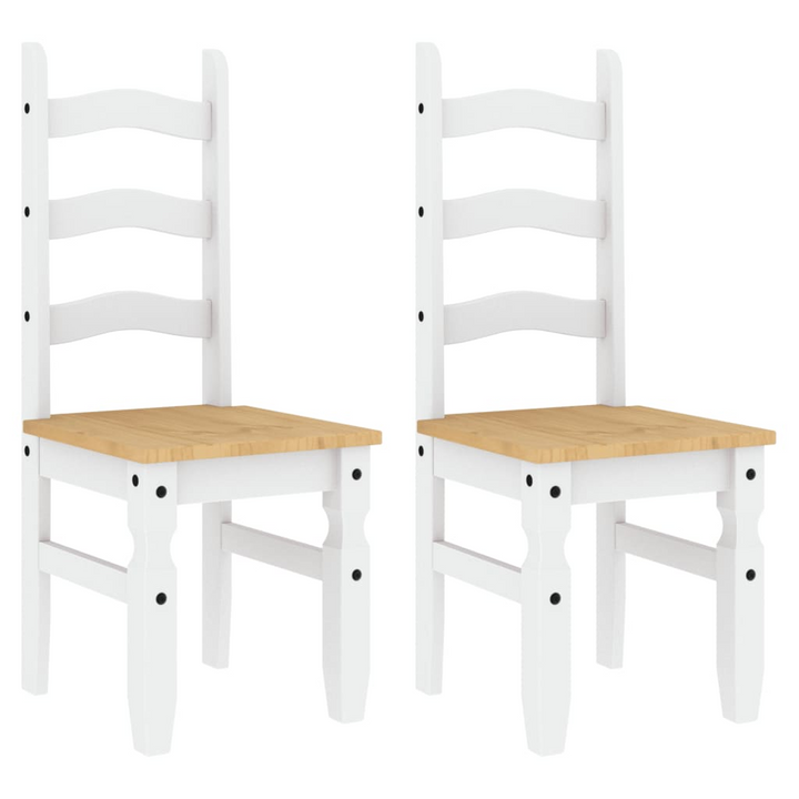 CORONA Dining Chairs Set of 2 - Solid Pine Wood, 42x47x107 cm - Stylish & Durable - Premium  from Home Treasures - Just £152.99! Shop now at Home Treasures