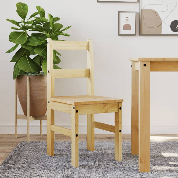 Set of 2 PANAMA Dining Chairs - Solid Pine Wood, 40x46x90 cm, Rustic Elegance - Premium  from Home Treasures - Just £107.99! Shop now at Home Treasures