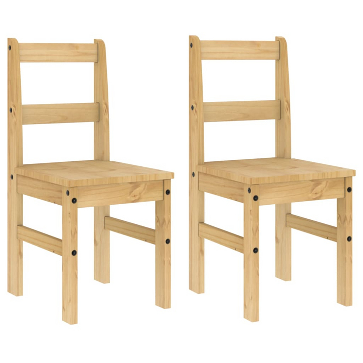 Set of 2 PANAMA Dining Chairs - Solid Pine Wood, 40x46x90 cm, Rustic Elegance - Premium  from Home Treasures - Just £110.99! Shop now at Home Treasures