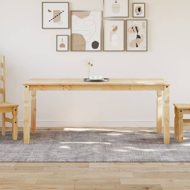 CORONA Solid Wood Pine Dining Table, 180x90x75 cm - Rustic Charm for Modern Dining Rooms - Premium  from Home Treasures - Just £238.99! Shop now at Home Treasures