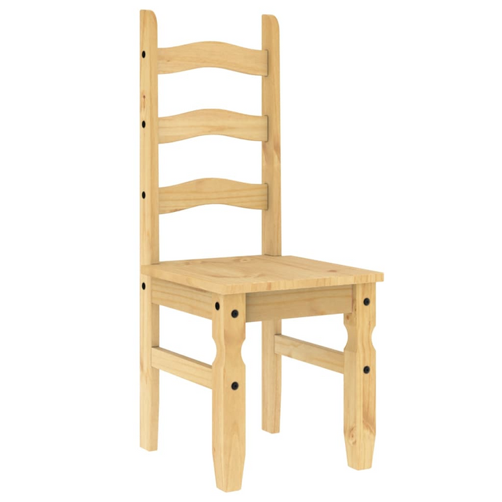 CORONA Dining Chairs Set of 2 - Solid Pine Wood, Honey Wax Finish, 42x47x107 cm - Rustic & Elegant Seating - Premium  from Home Treasures - Just £146.99! Shop now at Home Treasures