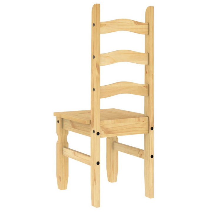 CORONA Dining Chairs Set of 2 - Solid Pine Wood, Honey Wax Finish, 42x47x107 cm - Rustic & Elegant Seating - Premium  from Home Treasures - Just £146.99! Shop now at Home Treasures