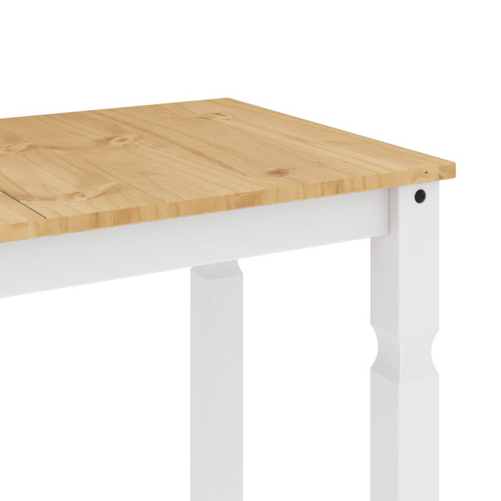 CORONA Solid Pine Wood Dining Table in White, Rustic Minimalist, 180x90x75 cm - Premium  from Home Treasures - Just £249.99! Shop now at Home Treasures