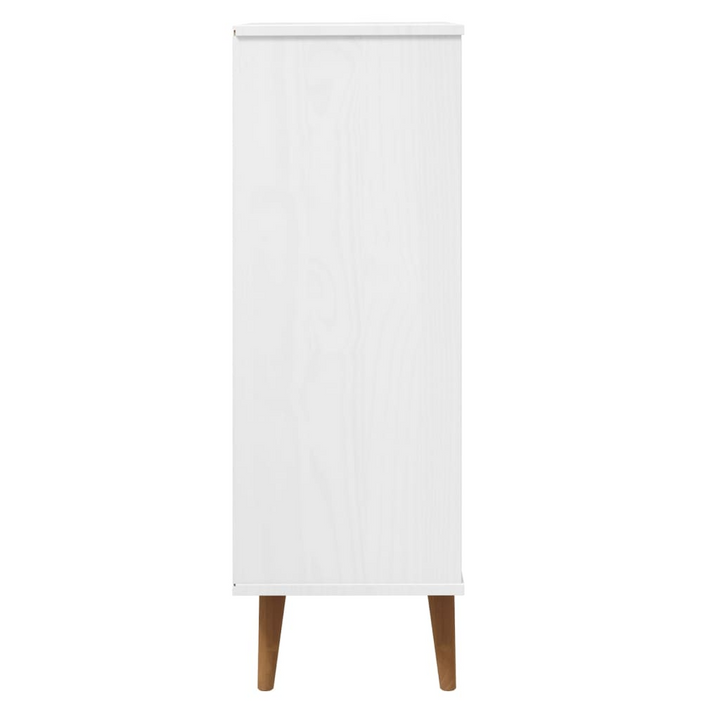 MOLDE White Shoe Cabinet - Solid Pine Wood, 2 Flip-Drawers, 1 Drawer, 59.5x35x103 cm - Elegant & Durable Storage Solution - Premium  from Home Treasures - Just £141.99! Shop now at Home Treasures