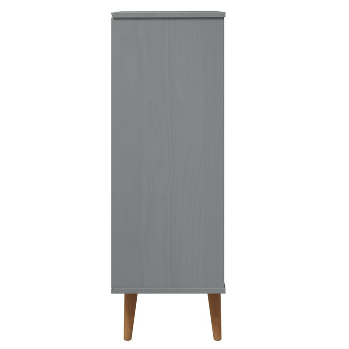 MOLDE Grey Shoe Cabinet - Solid Pine Wood, Elegant 59.5x35x103 cm Footwear Storage Solution - Premium  from Home Treasures - Just £141.99! Shop now at Home Treasures