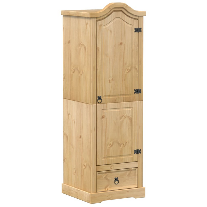 CORONA Wardrobe 55x52x170 cm - Solid Pine Wood with Honey Wax Finish | Durable, Stylish Storage Solution - Premium  from Home Treasures - Just £191.99! Shop now at Home Treasures