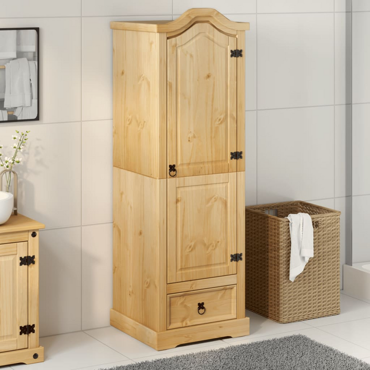 CORONA Wardrobe 55x52x170 cm - Solid Pine Wood with Honey Wax Finish | Durable, Stylish Storage Solution - Premium  from Home Treasures - Just £191.99! Shop now at Home Treasures