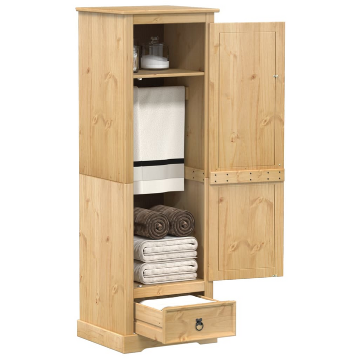 CORONA Solid Pine Wood Wardrobe 55x50x170 cm - Classic, Durable & Ample Storage with Rustic Elegance - Premium  from Home Treasures - Just £216.99! Shop now at Home Treasures