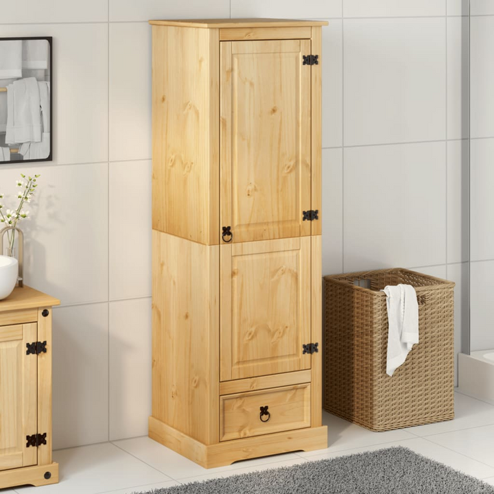 CORONA Solid Pine Wood Wardrobe 55x50x170 cm - Classic, Durable & Ample Storage with Rustic Elegance - Premium  from Home Treasures - Just £216.99! Shop now at Home Treasures