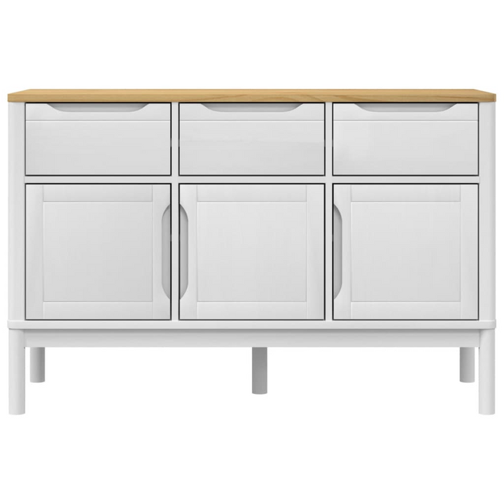 FLORO Sideboard in White - Solid Pine Wood, Ample Storage, Elegant Design (114x43x74 cm) - Premium  from Home Treasures - Just £185.99! Shop now at Home Treasures