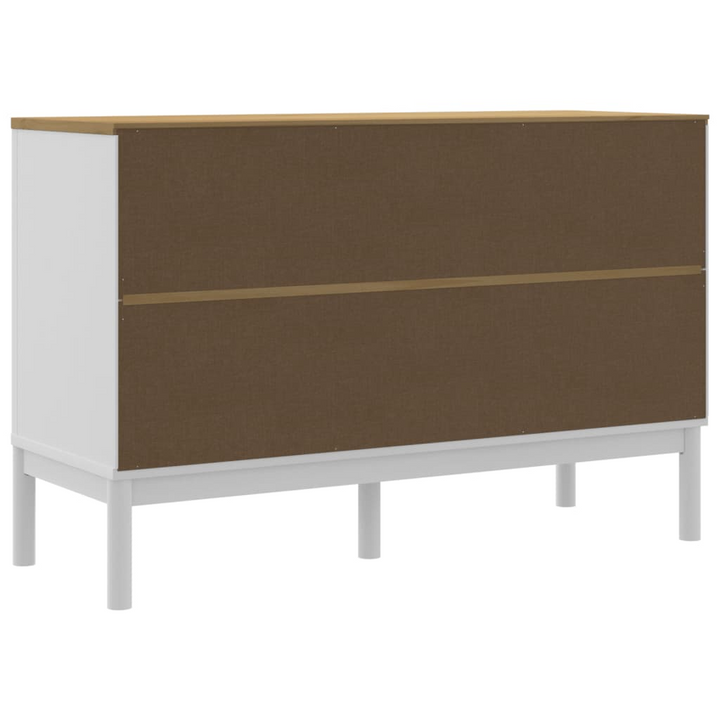 FLORO Sideboard in White - Solid Pine Wood, Ample Storage, Elegant Design (114x43x74 cm) - Premium  from Home Treasures - Just £185.99! Shop now at Home Treasures