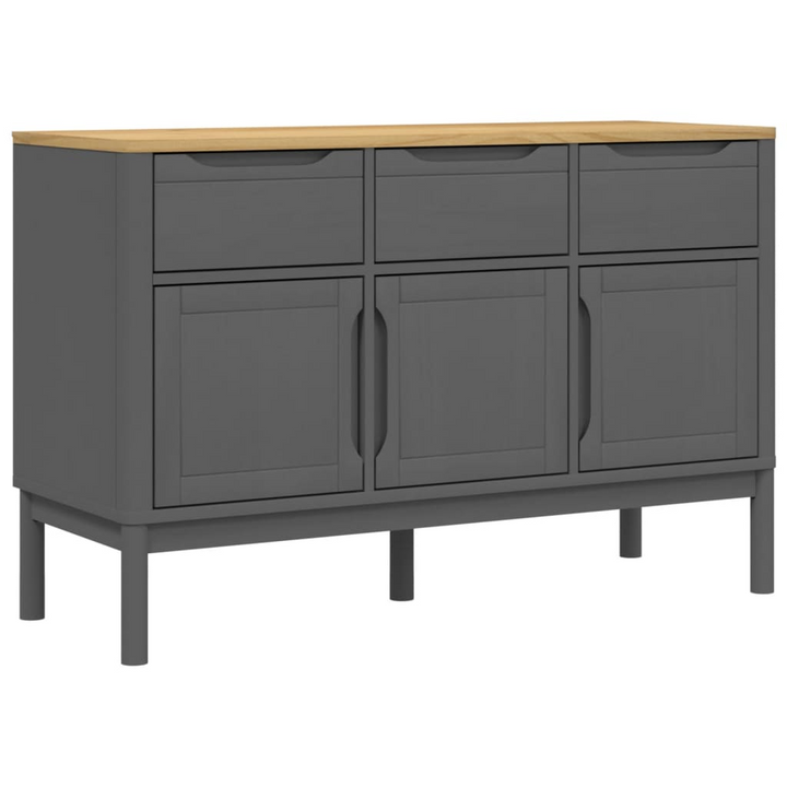 FLORO Grey Sideboard - Solid Pine Wood, 114x43x74 cm - Modern Storage Cabinet - Premium  from Home Treasures - Just £195.99! Shop now at Home Treasures