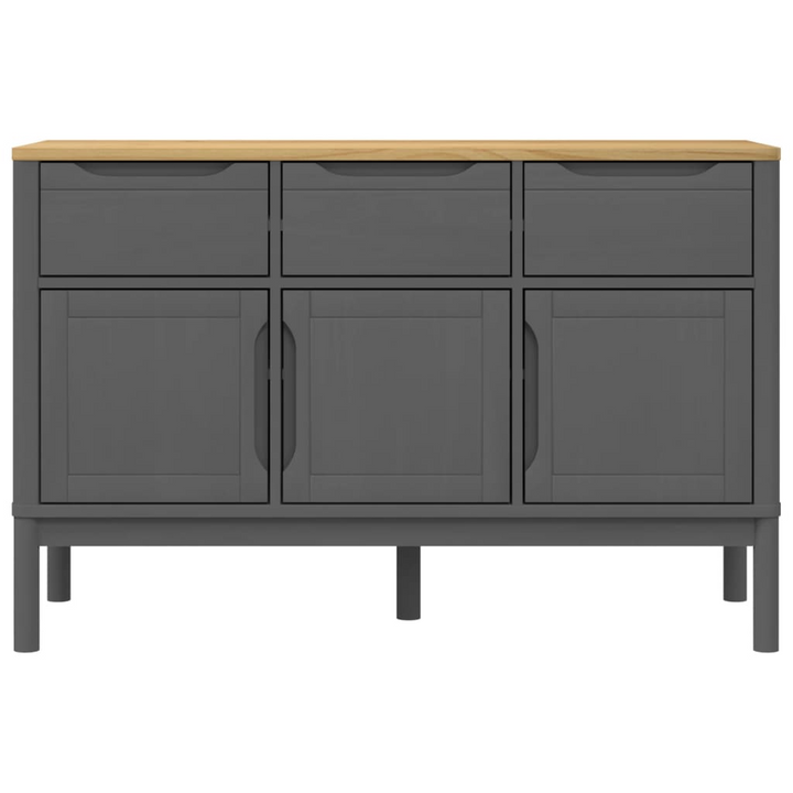 FLORO Grey Sideboard - Solid Pine Wood, 114x43x74 cm - Modern Storage Cabinet - Premium  from Home Treasures - Just £195.99! Shop now at Home Treasures