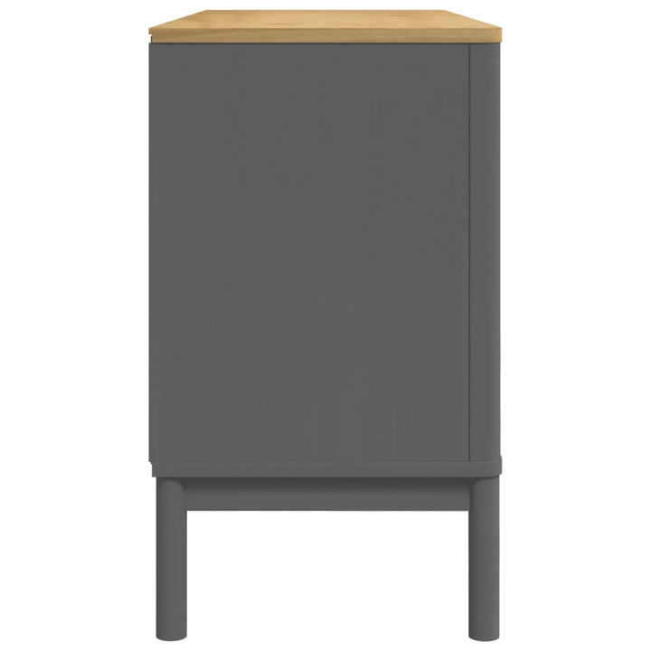 FLORO Grey Sideboard - Solid Pine Wood, 114x43x74 cm - Modern Storage Cabinet - Premium  from Home Treasures - Just £195.99! Shop now at Home Treasures