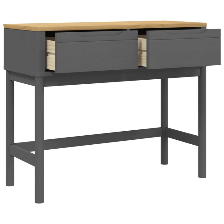 FLORO Console Table in Grey - 89.5x36.5x73 cm, Solid Pine Wood, Elegant & Functional - Premium  from Home Treasures - Just £106.99! Shop now at Home Treasures