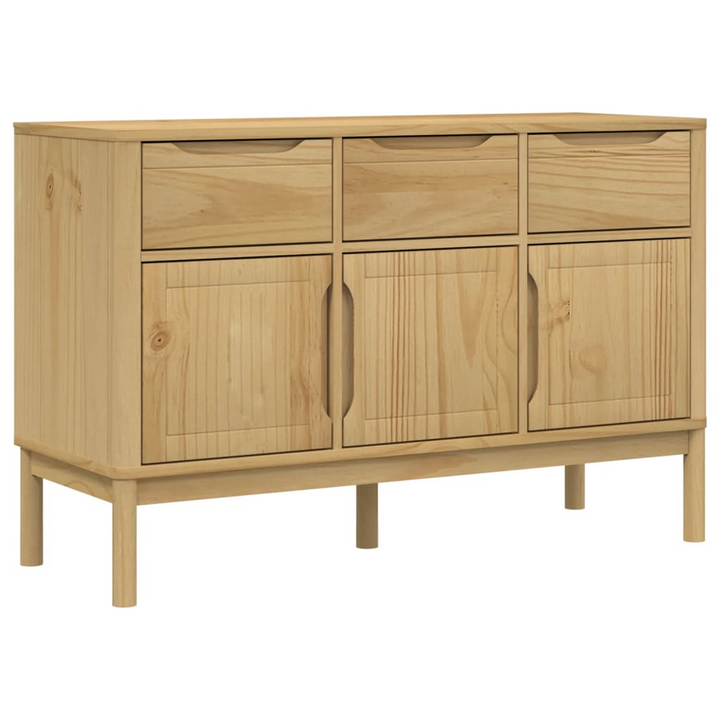 FLORO Sideboard - Wax Brown, Solid Pine Wood, Spacious Storage, 114x43x74 cm | Rustic Charm and Practical Design - Premium  from Home Treasures - Just £207.99! Shop now at Home Treasures