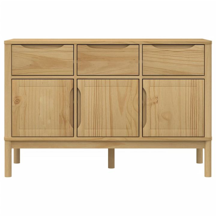 FLORO Sideboard - Wax Brown, Solid Pine Wood, Spacious Storage, 114x43x74 cm | Rustic Charm and Practical Design - Premium  from Home Treasures - Just £207.99! Shop now at Home Treasures