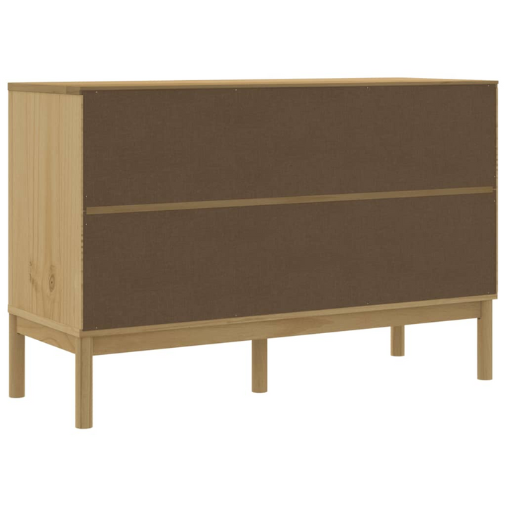 FLORO Sideboard - Wax Brown, Solid Pine Wood, Spacious Storage, 114x43x74 cm | Rustic Charm and Practical Design - Premium  from Home Treasures - Just £207.99! Shop now at Home Treasures