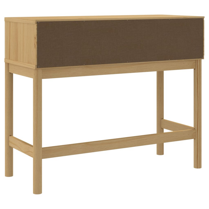 FLORO Solid Pine Wood Console Table - Elegant Wax Brown Finish, 89.5x36.5x73 cm | Stylish & Functional Home Decor - Premium  from Home Treasures - Just £110.99! Shop now at Home Treasures