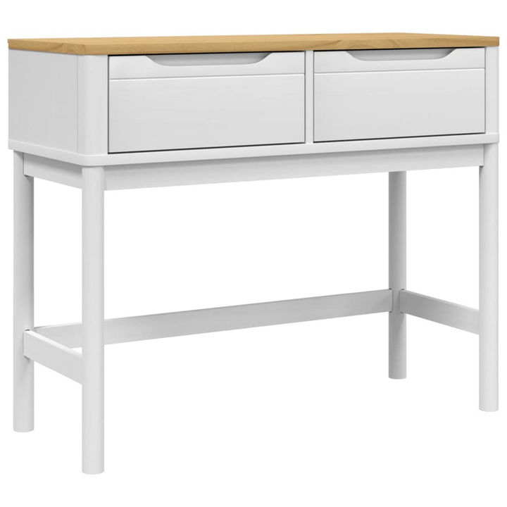 FLORO Console Table in White 89.5x36.5x73 cm | Solid Pine Wood, Rustic Charm, Ample Storage - Premium  from Home Treasures - Just £127.99! Shop now at Home Treasures