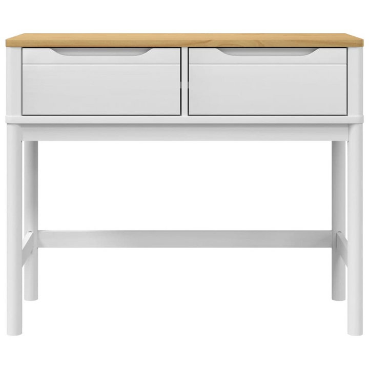 FLORO Console Table in White 89.5x36.5x73 cm | Solid Pine Wood, Rustic Charm, Ample Storage - Premium  from Home Treasures - Just £127.99! Shop now at Home Treasures