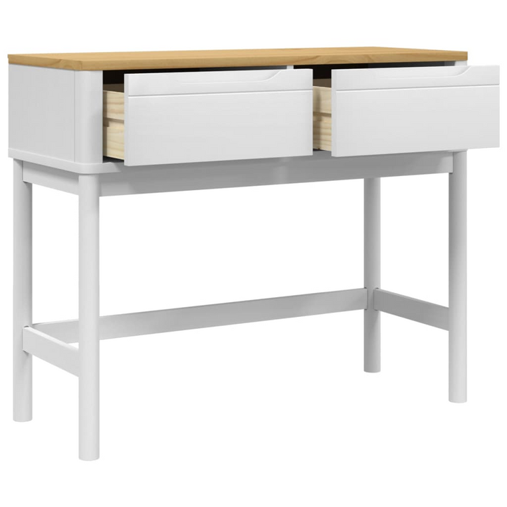 FLORO Console Table in White 89.5x36.5x73 cm | Solid Pine Wood, Rustic Charm, Ample Storage - Premium  from Home Treasures - Just £127.99! Shop now at Home Treasures