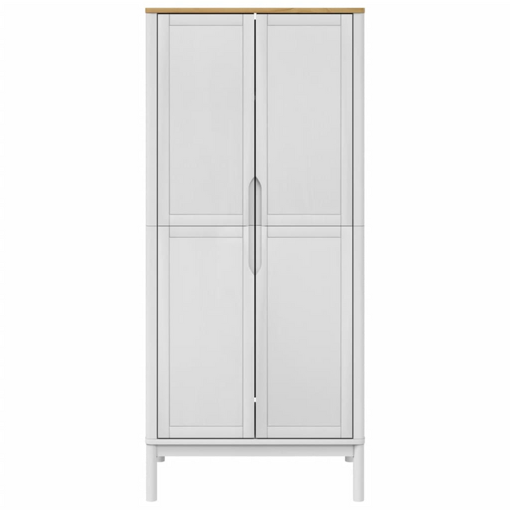 FLORO Wardrobe - Solid Pine Wood, White Finish, 77x53x171 cm - Elegant & Spacious Storage Solution - Premium  from Home Treasures - Just £256.99! Shop now at Home Treasures