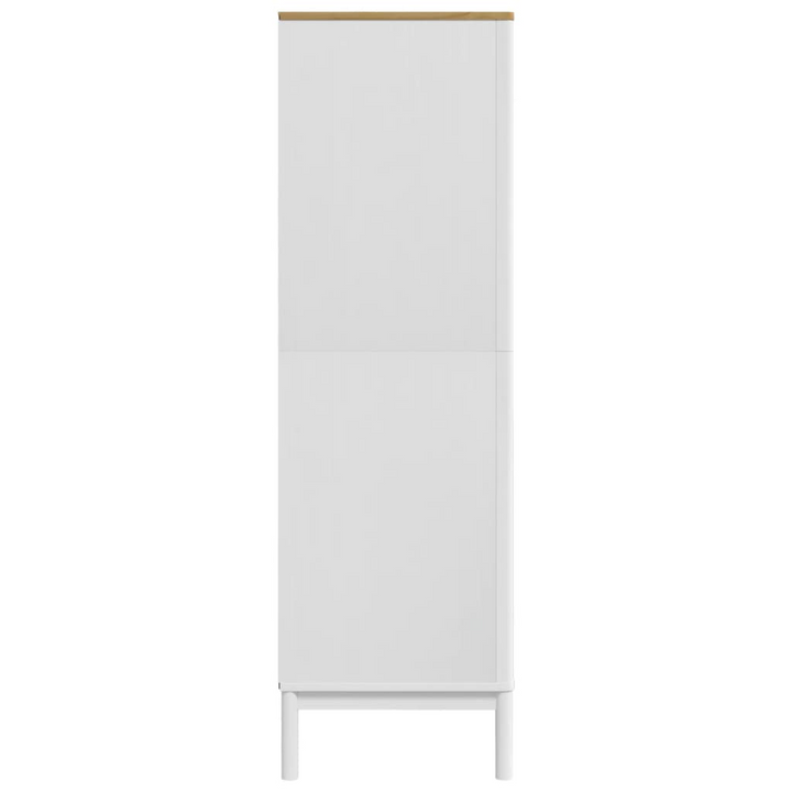 FLORO Wardrobe - Solid Pine Wood, White Finish, 77x53x171 cm - Elegant & Spacious Storage Solution - Premium  from Home Treasures - Just £256.99! Shop now at Home Treasures