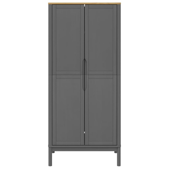 FLORO Solid Wood Wardrobe in Grey - Durable Pine Storage Solution, 77x53x171 cm - Premium  from Home Treasures - Just £256.99! Shop now at Home Treasures