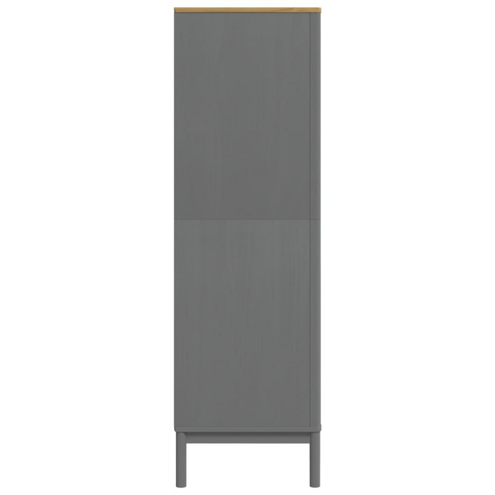 FLORO Solid Wood Wardrobe in Grey - Durable Pine Storage Solution, 77x53x171 cm - Premium  from Home Treasures - Just £256.99! Shop now at Home Treasures