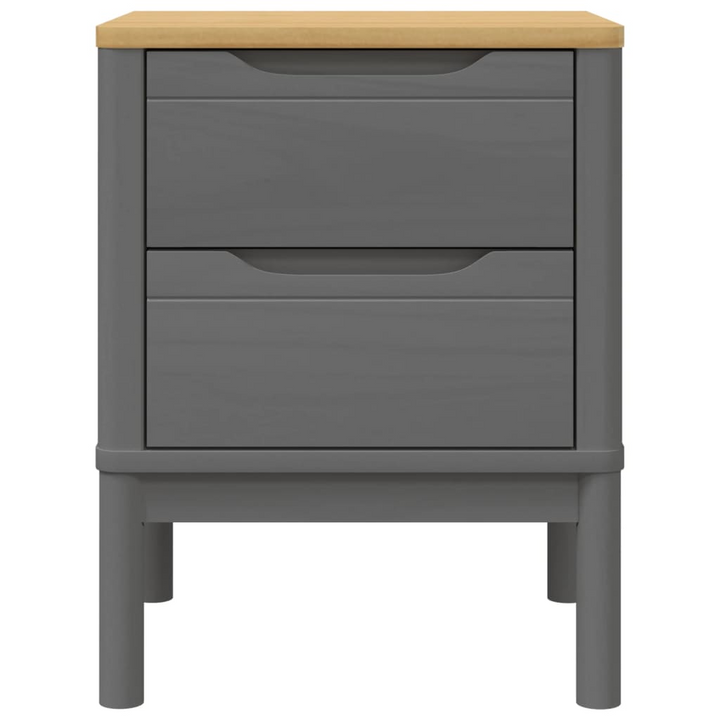 FLORO Solid Wood Bedside Cabinet – Elegant Grey, Pine 45x39x57 cm – Sturdy and Stylish Storage Solution - Premium  from Home Treasures - Just £77.99! Shop now at Home Treasures