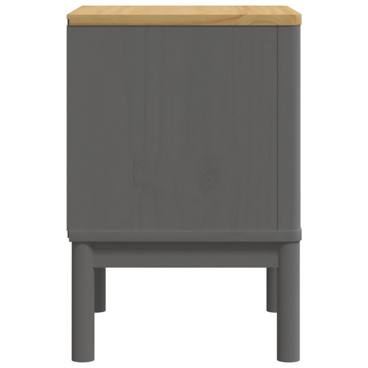 FLORO Solid Wood Bedside Cabinet – Elegant Grey, Pine 45x39x57 cm – Sturdy and Stylish Storage Solution - Premium  from Home Treasures - Just £77.99! Shop now at Home Treasures