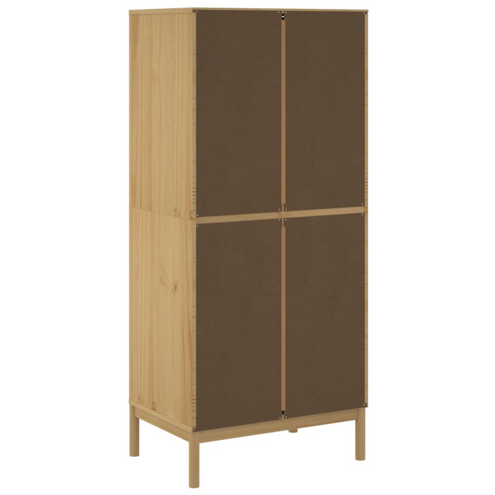 FLORO Wardrobe in Wax Brown - Elegant Solid Pine Wood Closet with Ample Storage (77x53x171 cm) - Premium  from Home Treasures - Just £346.99! Shop now at Home Treasures