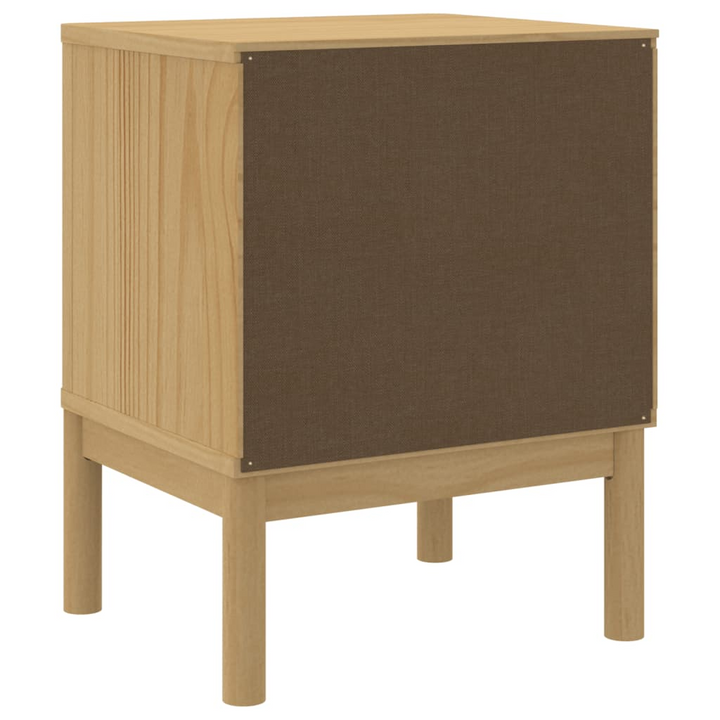 Elegant FLORO Bedside Cabinet - Wax Brown, Solid Pine Wood, 2 Drawers, 45x39x57 cm - Premium  from Home Treasures - Just £99.99! Shop now at Home Treasures