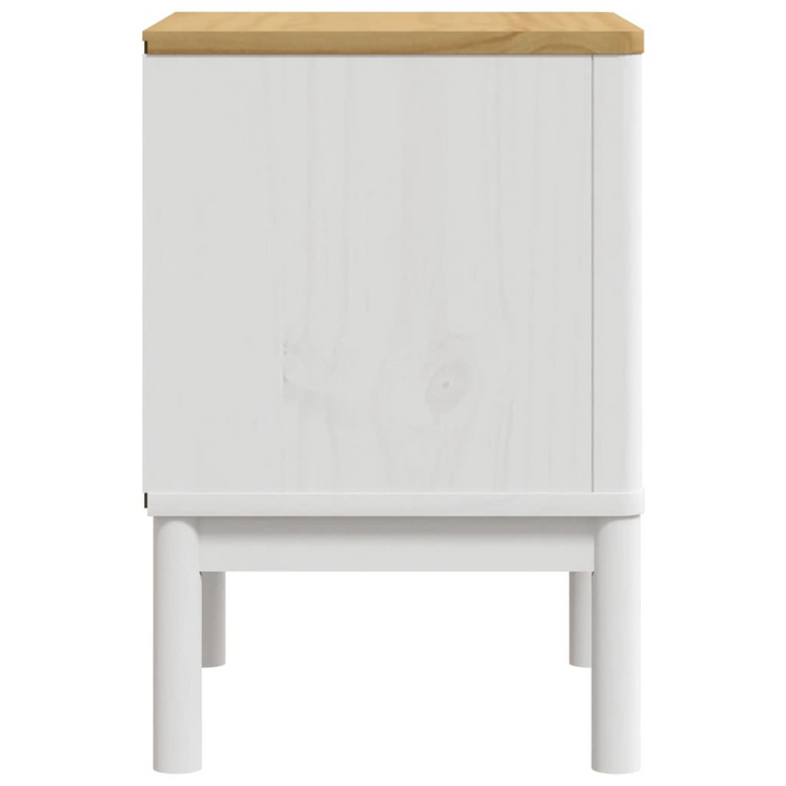 FLORO Bedside Cabinet in White - Solid Pine Wood, 2 Drawers, 45x39x57cm | Elegant & Sturdy Nightstand - Premium  from Home Treasures - Just £73.99! Shop now at Home Treasures