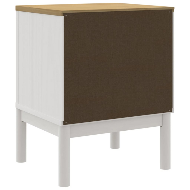 FLORO Bedside Cabinet in White - Solid Pine Wood, 2 Drawers, 45x39x57cm | Elegant & Sturdy Nightstand - Premium  from Home Treasures - Just £73.99! Shop now at Home Treasures