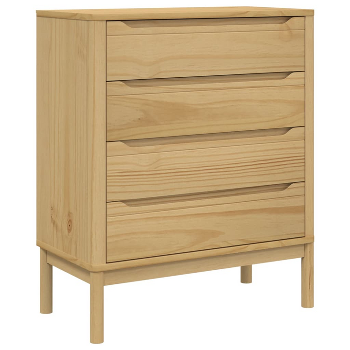 FLORO Chest of Drawers in Wax Brown Solid Pine Wood - Elegant Storage Solution for Your Home - Premium  from Home Treasures - Just £192.99! Shop now at Home Treasures