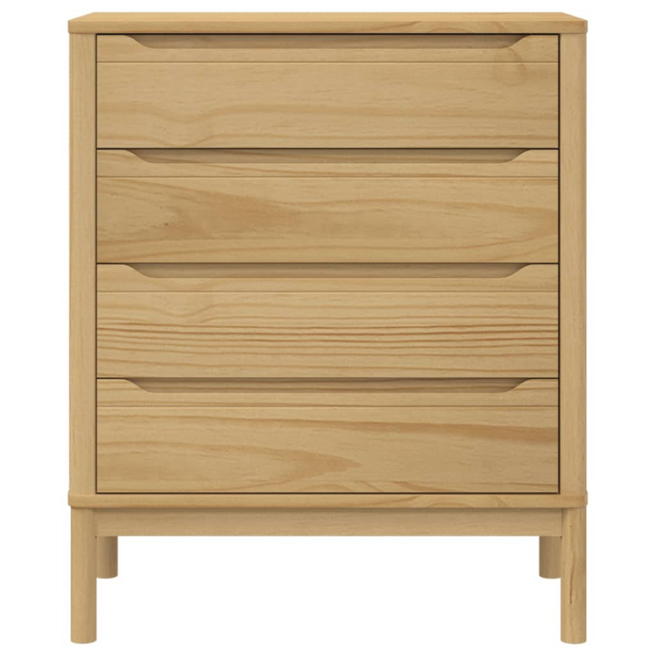 FLORO Chest of Drawers in Wax Brown Solid Pine Wood - Elegant Storage Solution for Your Home - Premium  from Home Treasures - Just £192.99! Shop now at Home Treasures