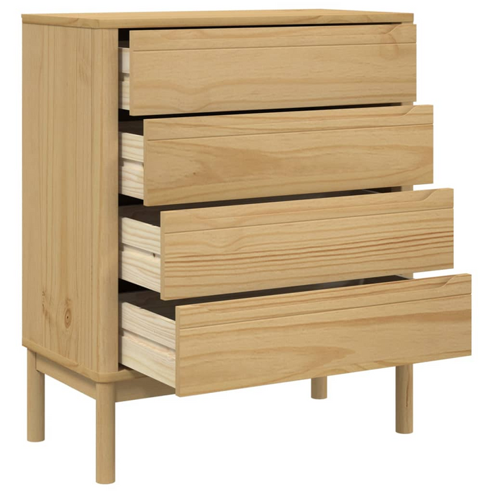 FLORO Chest of Drawers in Wax Brown Solid Pine Wood - Elegant Storage Solution for Your Home - Premium  from Home Treasures - Just £192.99! Shop now at Home Treasures