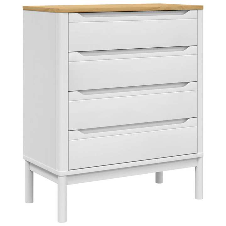 FLORO White Solid Wood Pine Chest of Drawers - Ample Storage, Durable & Sturdy - Premium  from Home Treasures - Just £183.99! Shop now at Home Treasures