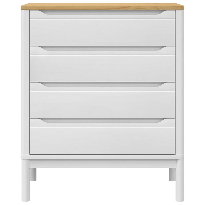 FLORO White Solid Wood Pine Chest of Drawers - Ample Storage, Durable & Sturdy - Premium  from Home Treasures - Just £183.99! Shop now at Home Treasures