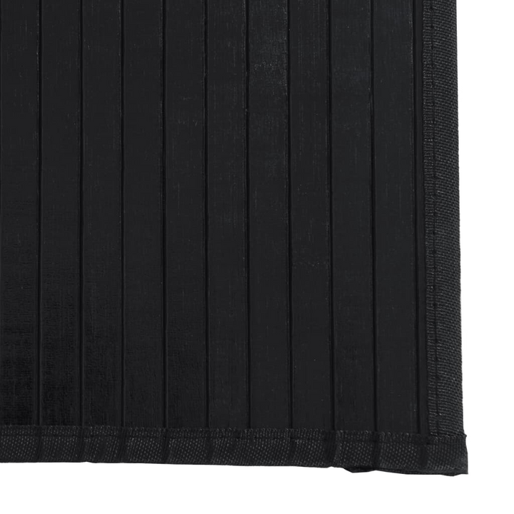 Rectangular Bamboo Rug - Black, 60x400 cm - Durable, Modern & Eco-Friendly - Premium  from Home Treasures - Just £35.99! Shop now at Home Treasures