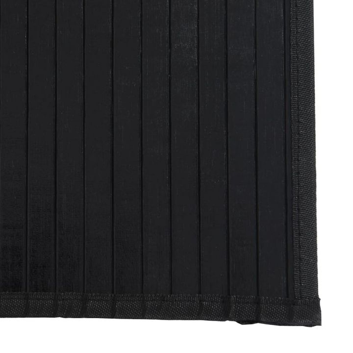 Rectangular Bamboo Rug - Black, 70x100 cm | Natural, Durable & Stylish - Premium  from Home Treasures - Just £18.99! Shop now at Home Treasures