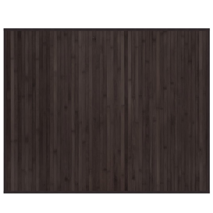 Rectangular Bamboo Rug in Dark Brown - 80x100 cm | Durable, Natural, and Easy to Clean - Premium  from Home Treasures - Just £23.99! Shop now at Home Treasures