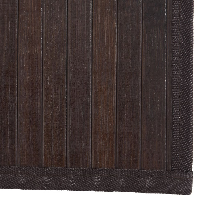 Rectangular Bamboo Rug in Dark Brown - 80x100 cm | Durable, Natural, and Easy to Clean - Premium  from Home Treasures - Just £24.99! Shop now at Home Treasures